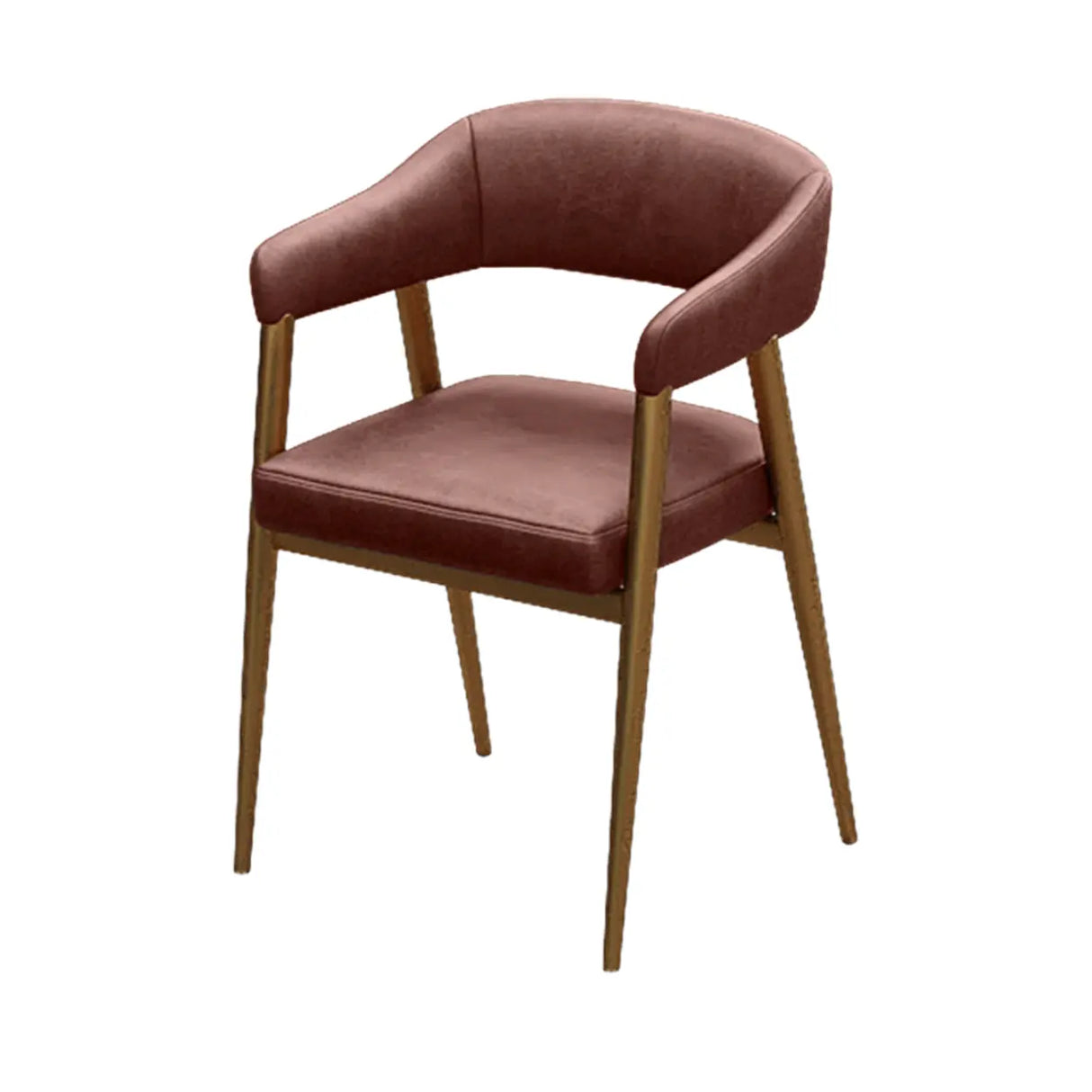 Industrial Faux Leather Arm Chair for Dining Area Image - 7