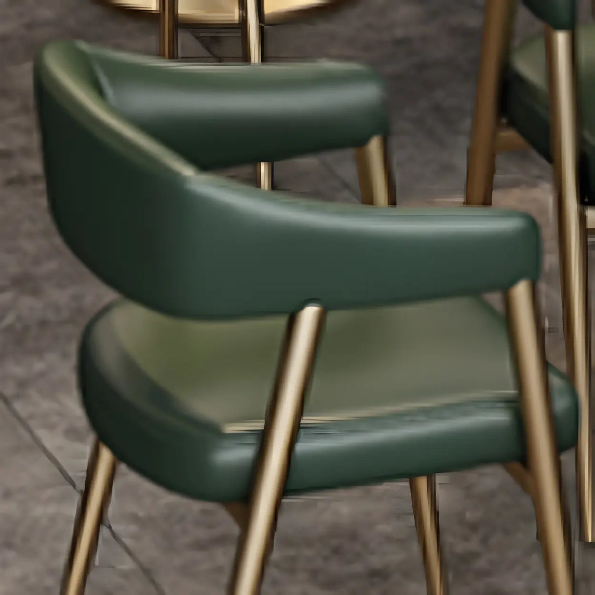 Industrial Faux Leather Arm Chair for Dining Area Image - 8