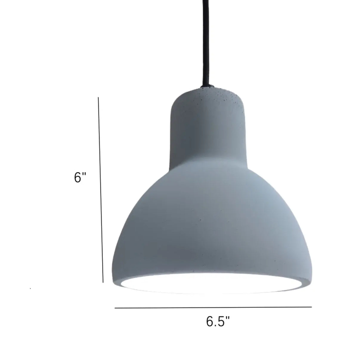 Industrial Geometric Grey Cement Hanging Pendant Light Image - 14