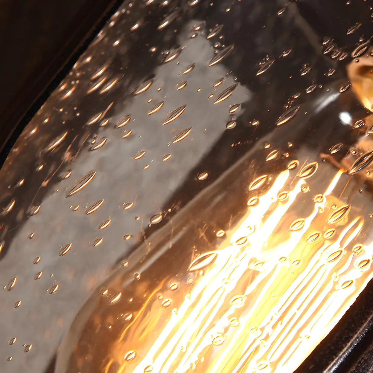 Industrial Gooseneck Glass Outdoor Black Wall Lamp Image - 5