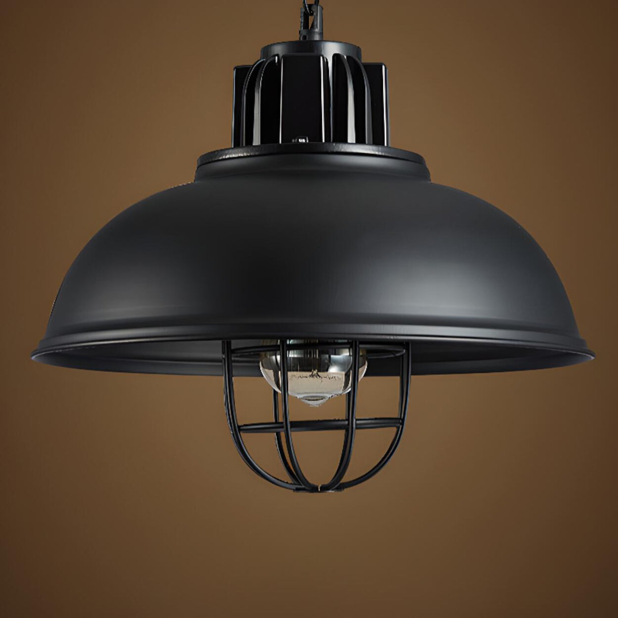 Industrial Iron Chain Dome Kitchen Island Pendant Light Image - 6