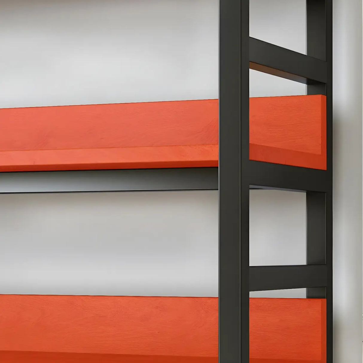 Industrial Oak Metal Large Open Back Storage Bookcase Image - 11