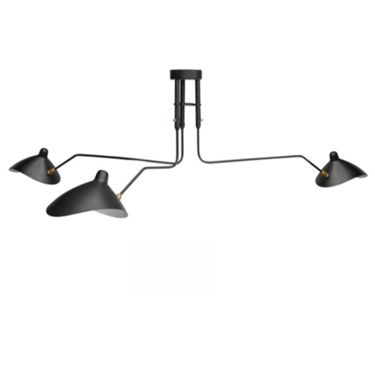 Industrial Minimalist Multi Arm Black Aluminum Chandelier Image - 6