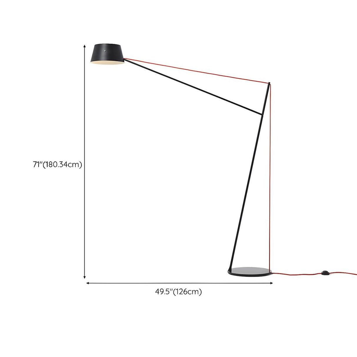 Industrial Modern Adjustable Black Spar Floor Lamp