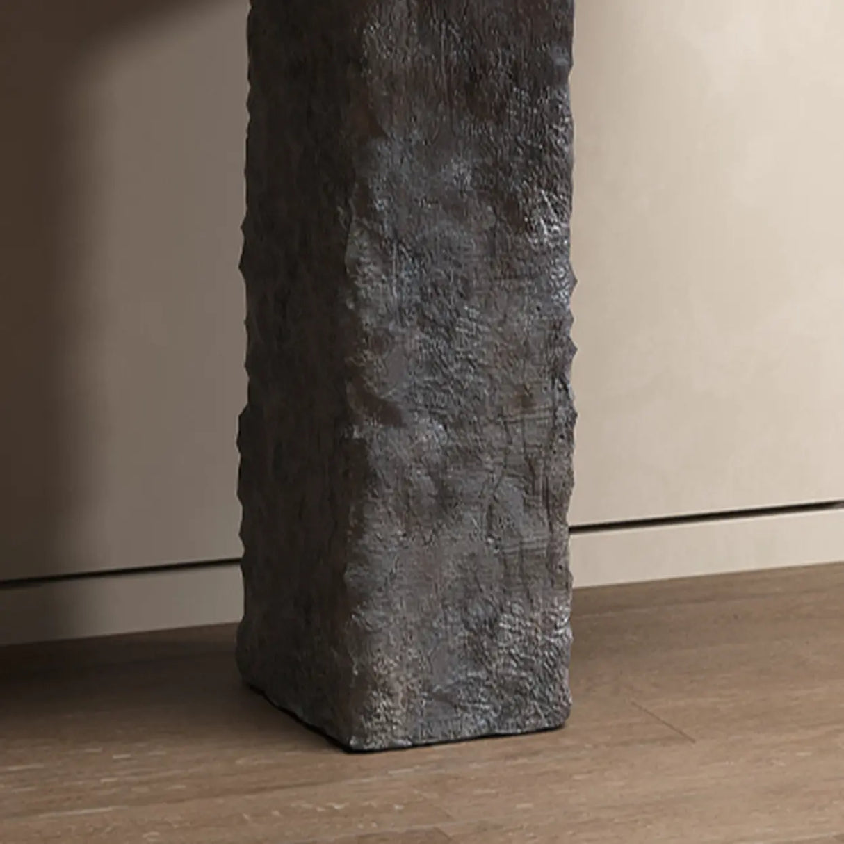 Industrial Narrow Wood Top Entryway Console Table Image - 5