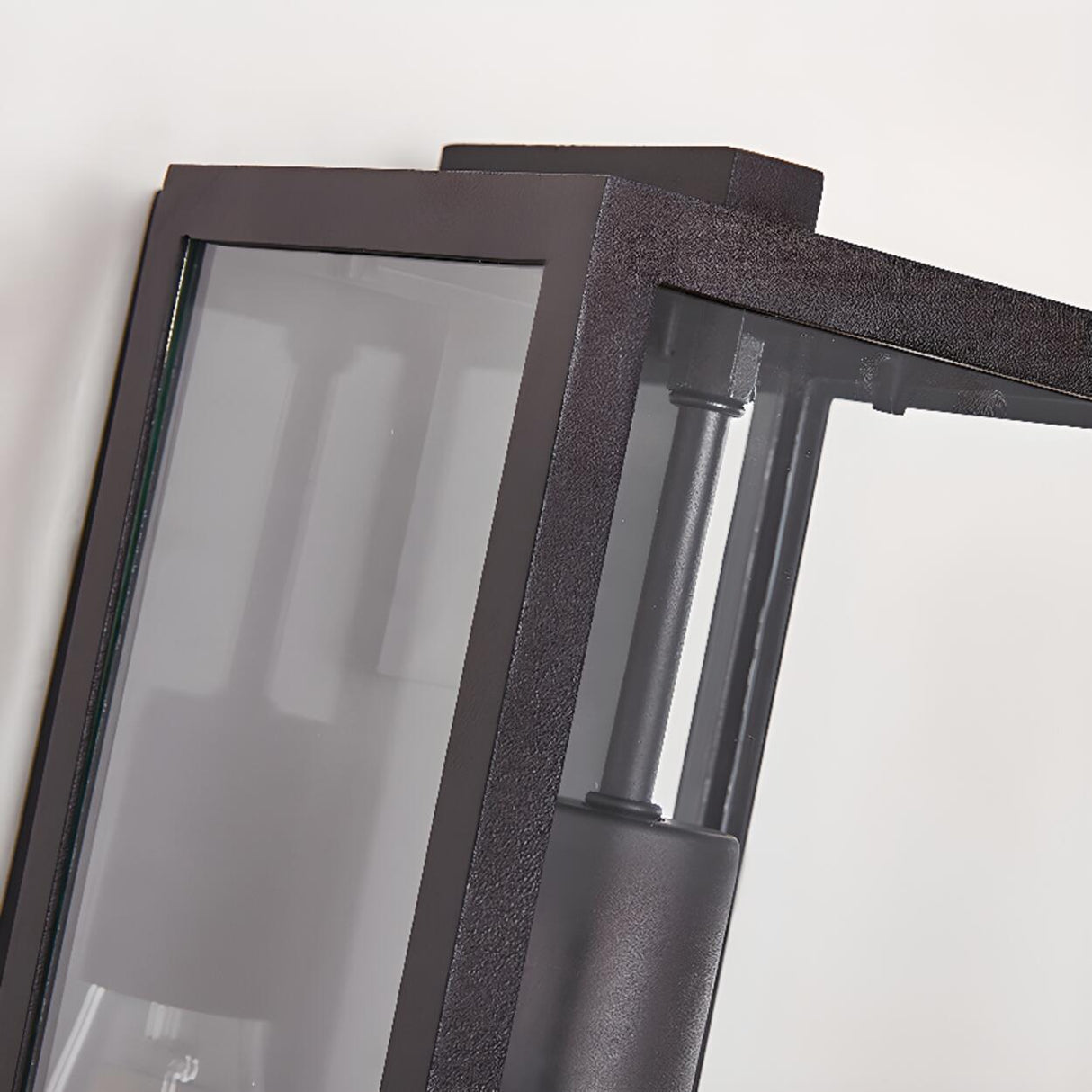 Industrial Outdoor Black Box LED Metal Wall Light Image - 11