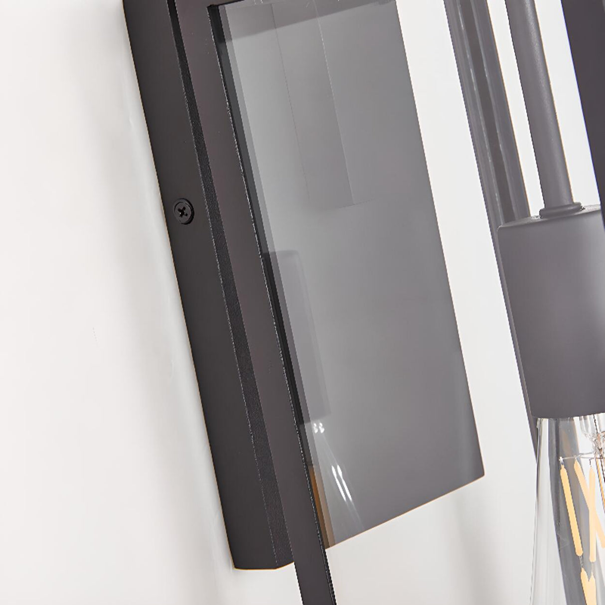 Industrial Outdoor Black Box LED Metal Wall Light Image - 12