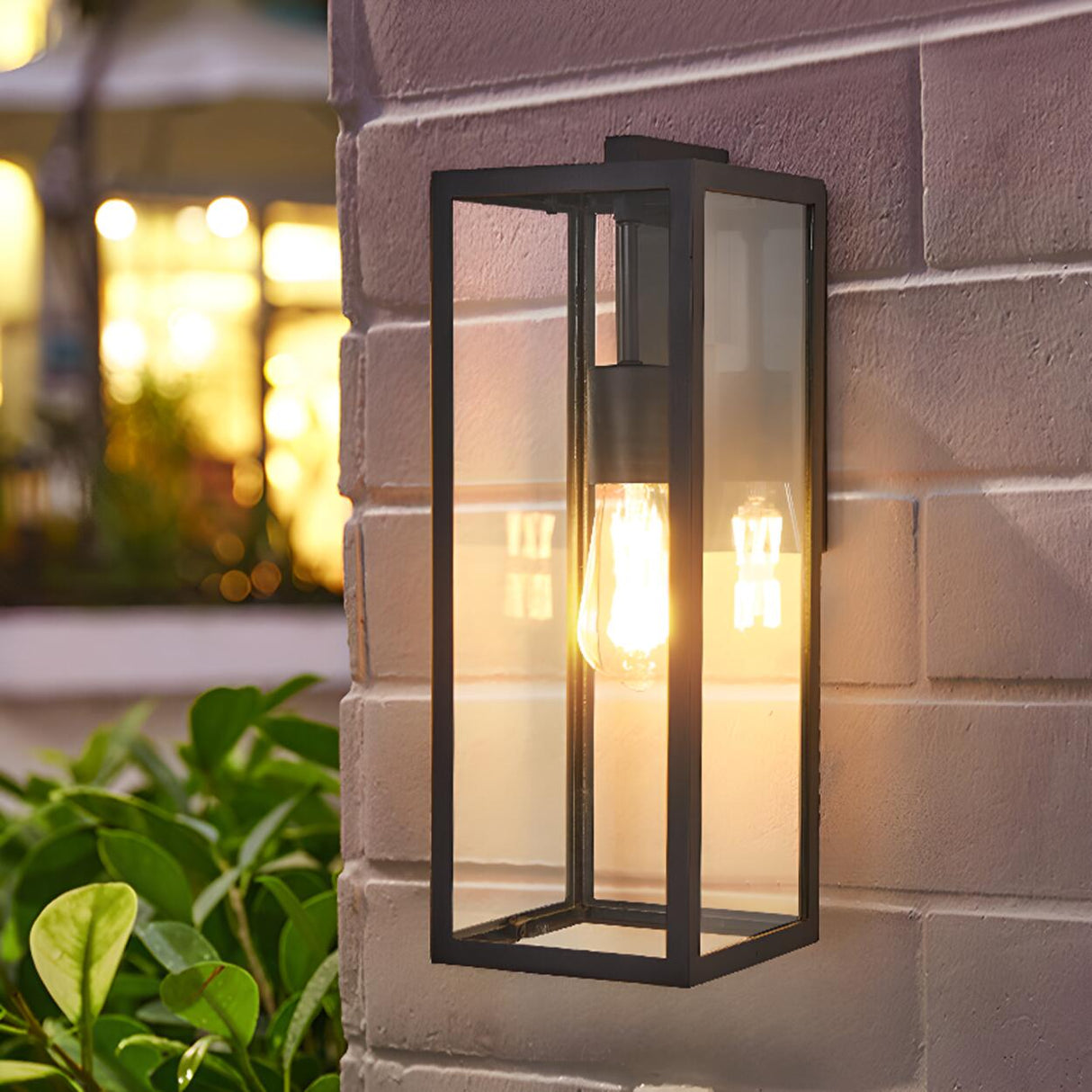 Industrial Outdoor Black Box LED Metal Wall Light Image - 6