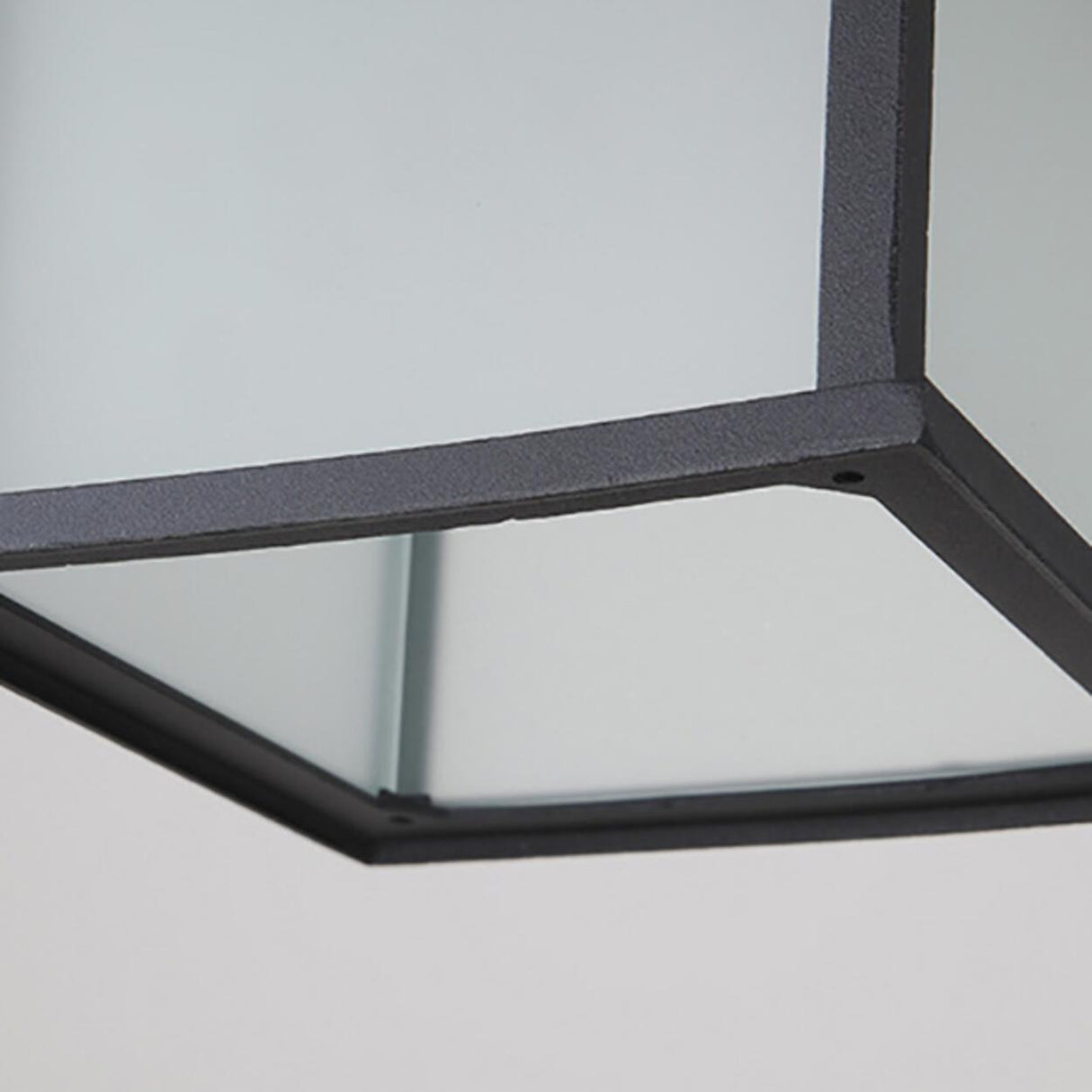 Industrial Outdoor Lantern Rectangular Glass Pendant Light Image - 12