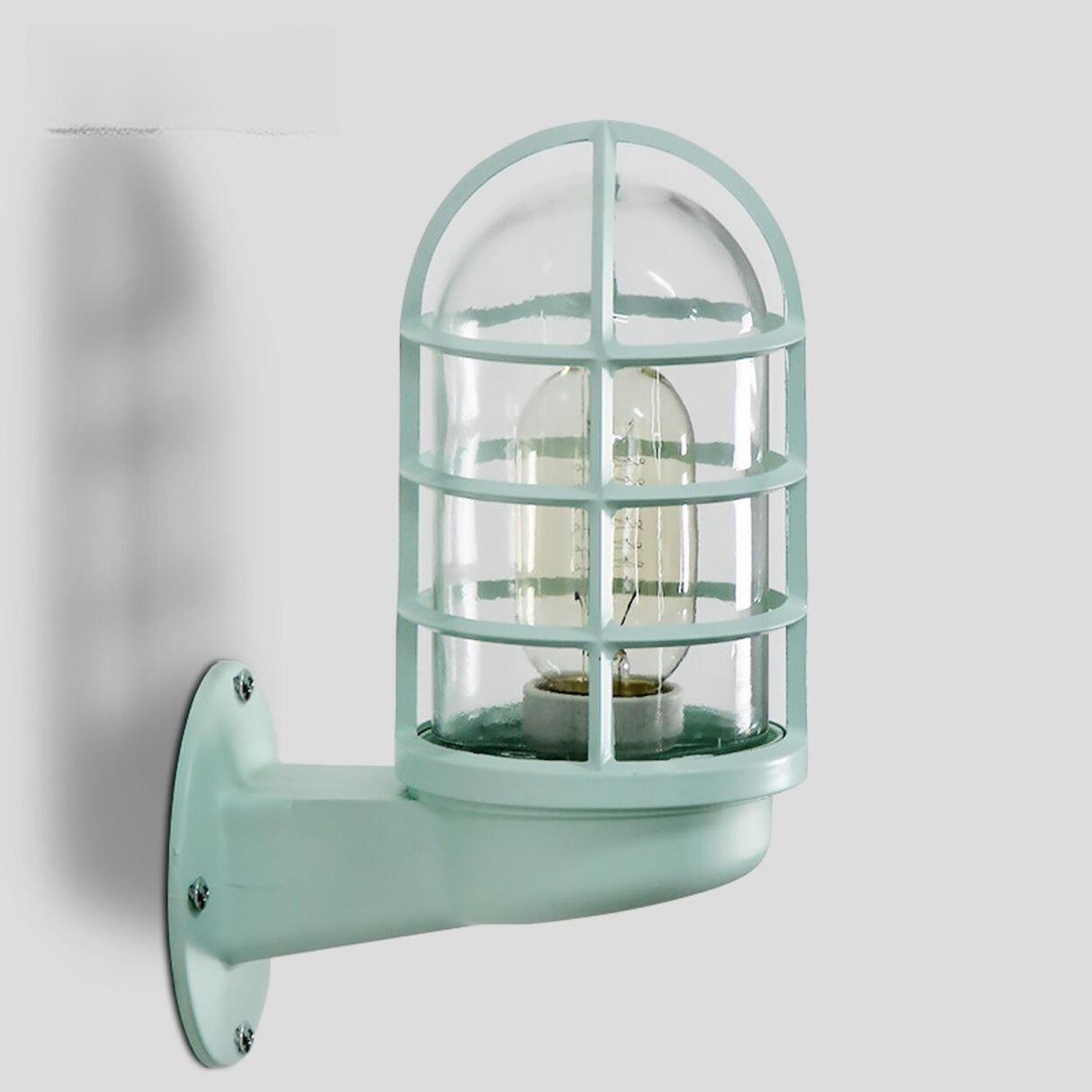 Industrial Protective Cage Cylinder Wall Sconce Image - 11