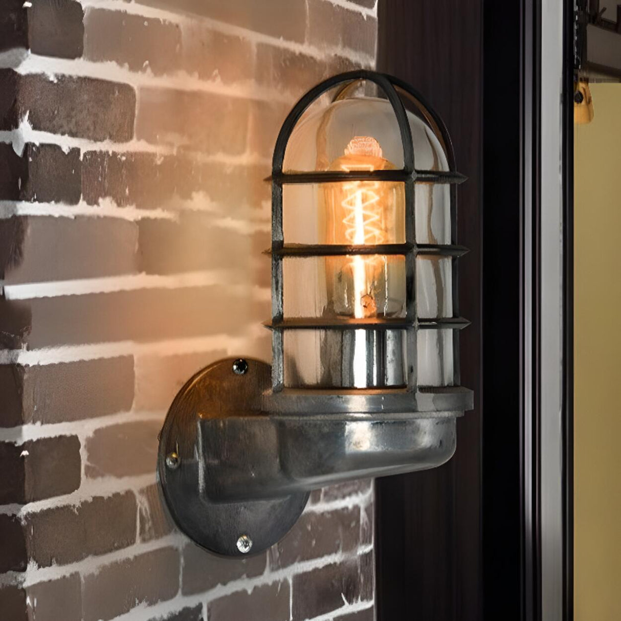 Industrial Protective Cage Cylinder Wall Sconce Image - 17