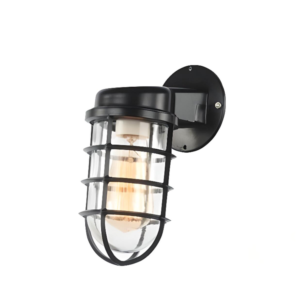 Industrial Protective Cage Cylinder Wall Sconce Image - 5