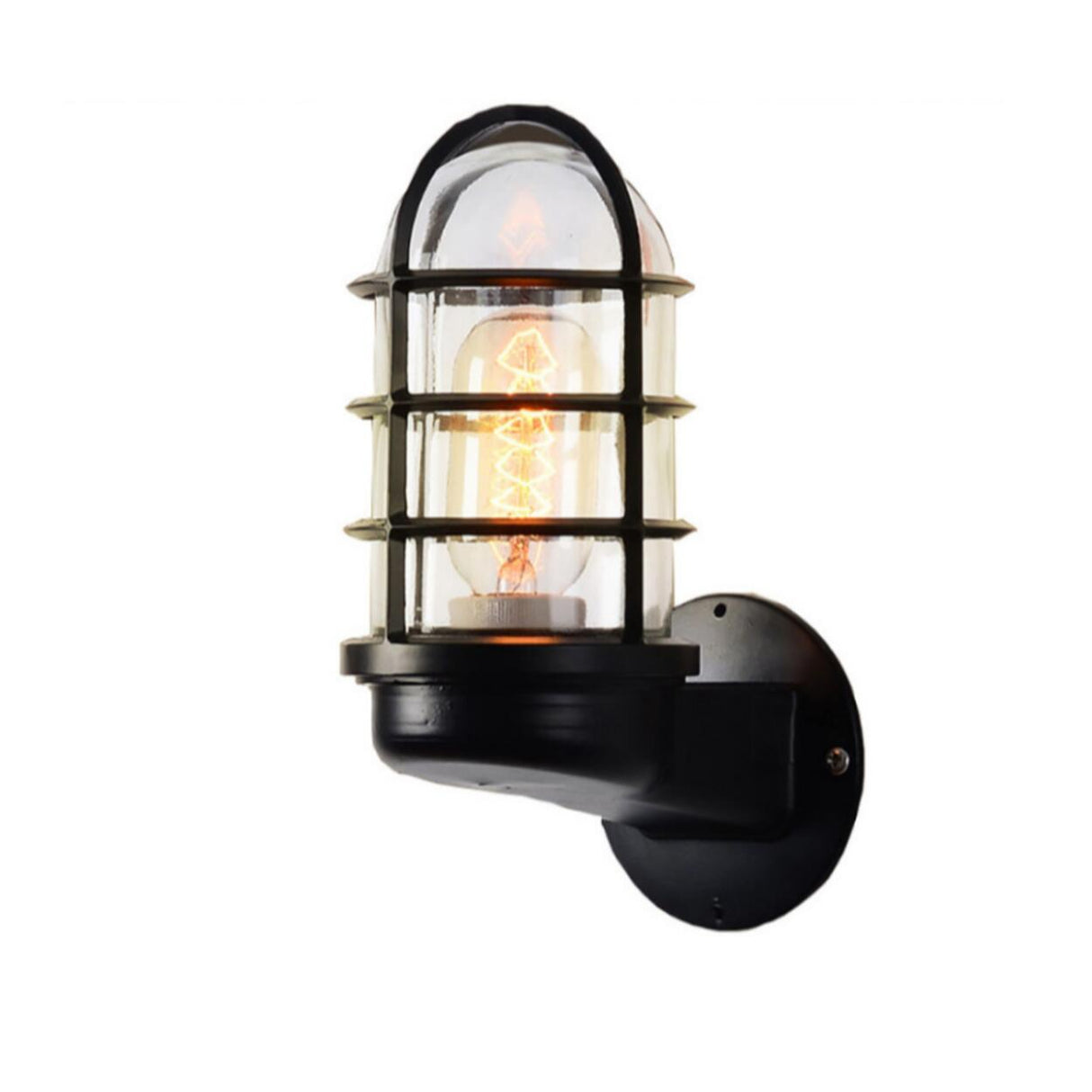 Industrial Protective Cage Cylinder Wall Sconce Image - 6