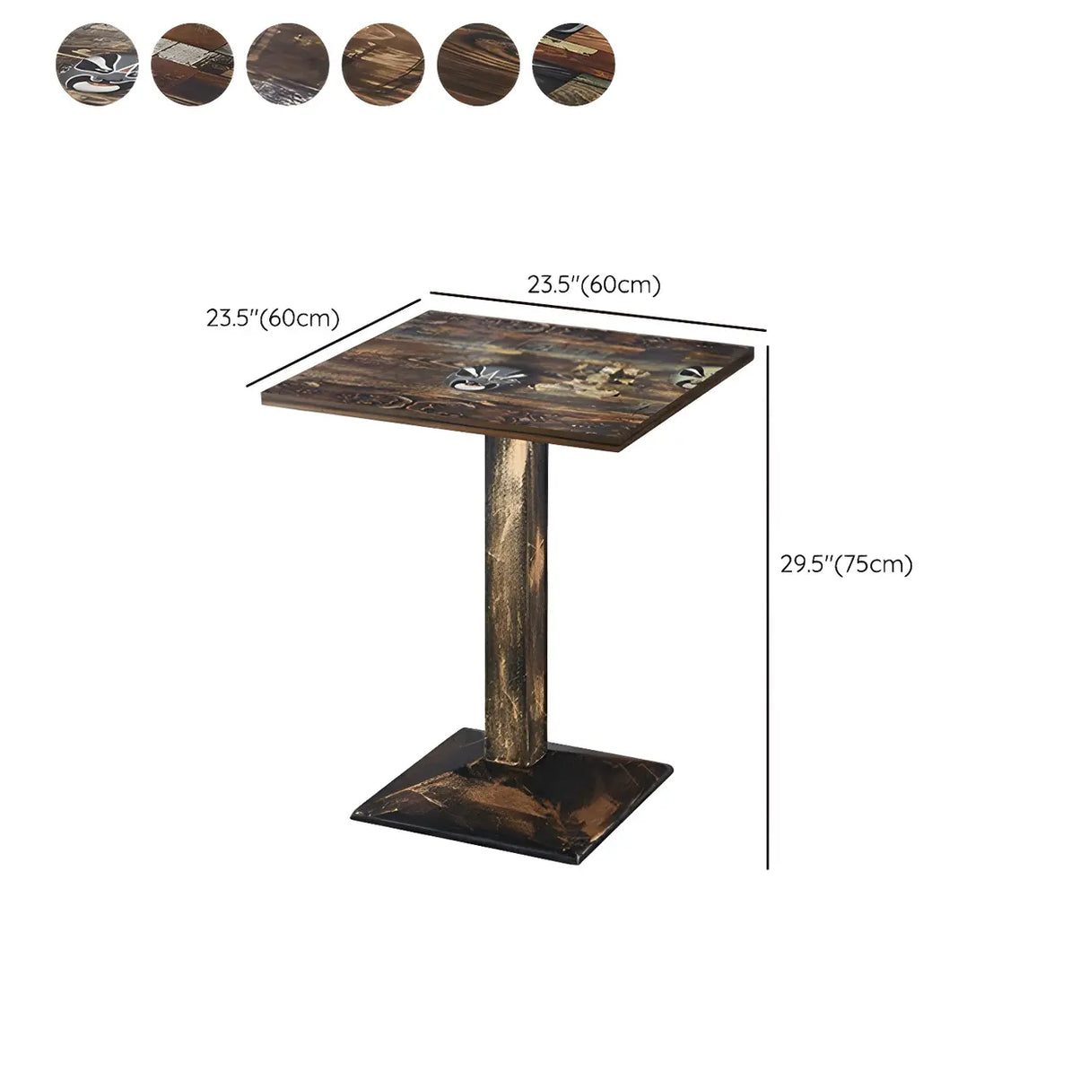 Industrial Rectangular Brown Dining Table for Kitchen Image - 18