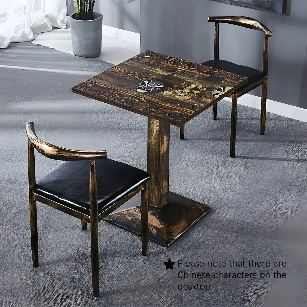 Industrial Rectangular Brown Dining Table for Kitchen Image - 7