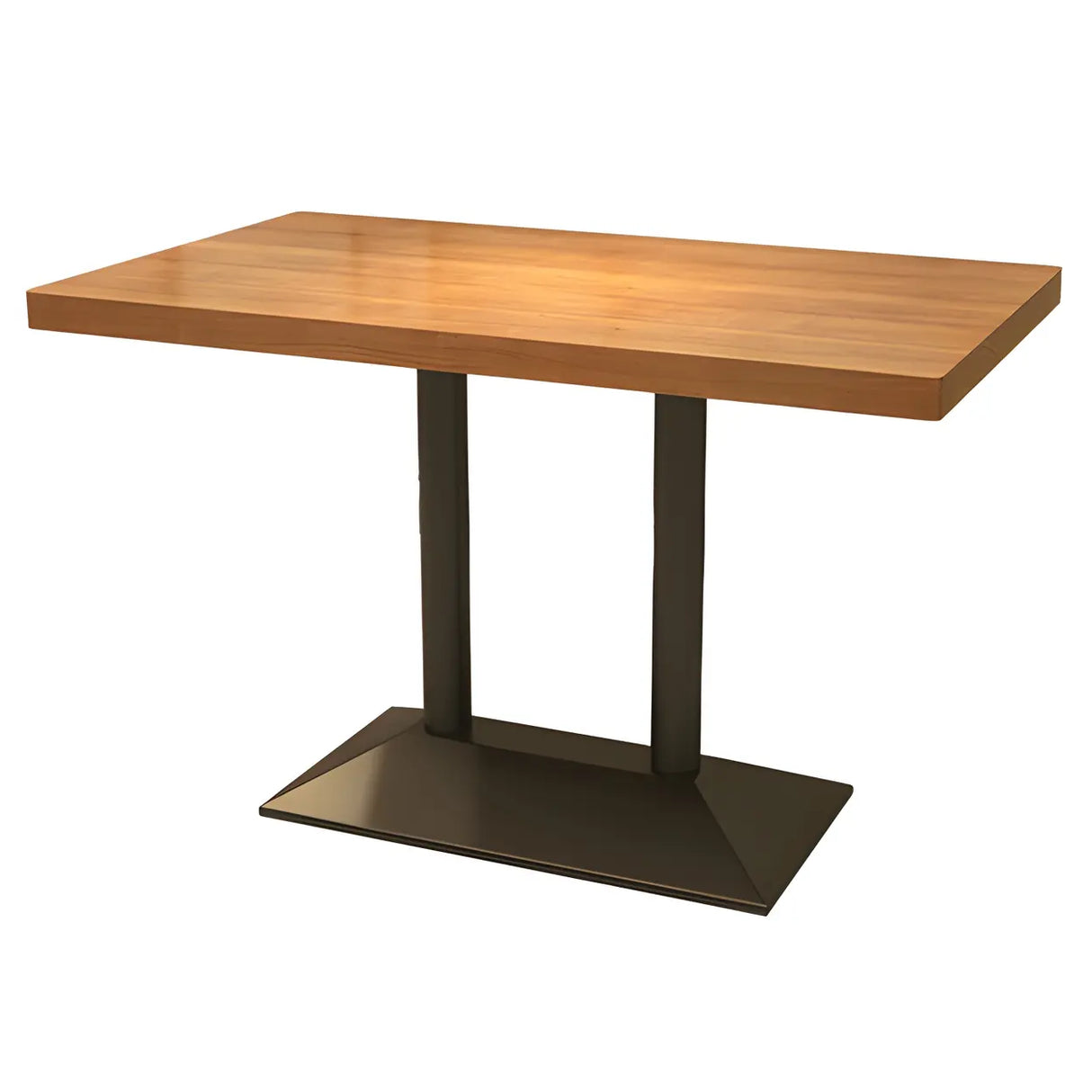Industrial Rectangular Wood Brown Dining Table Image - 5