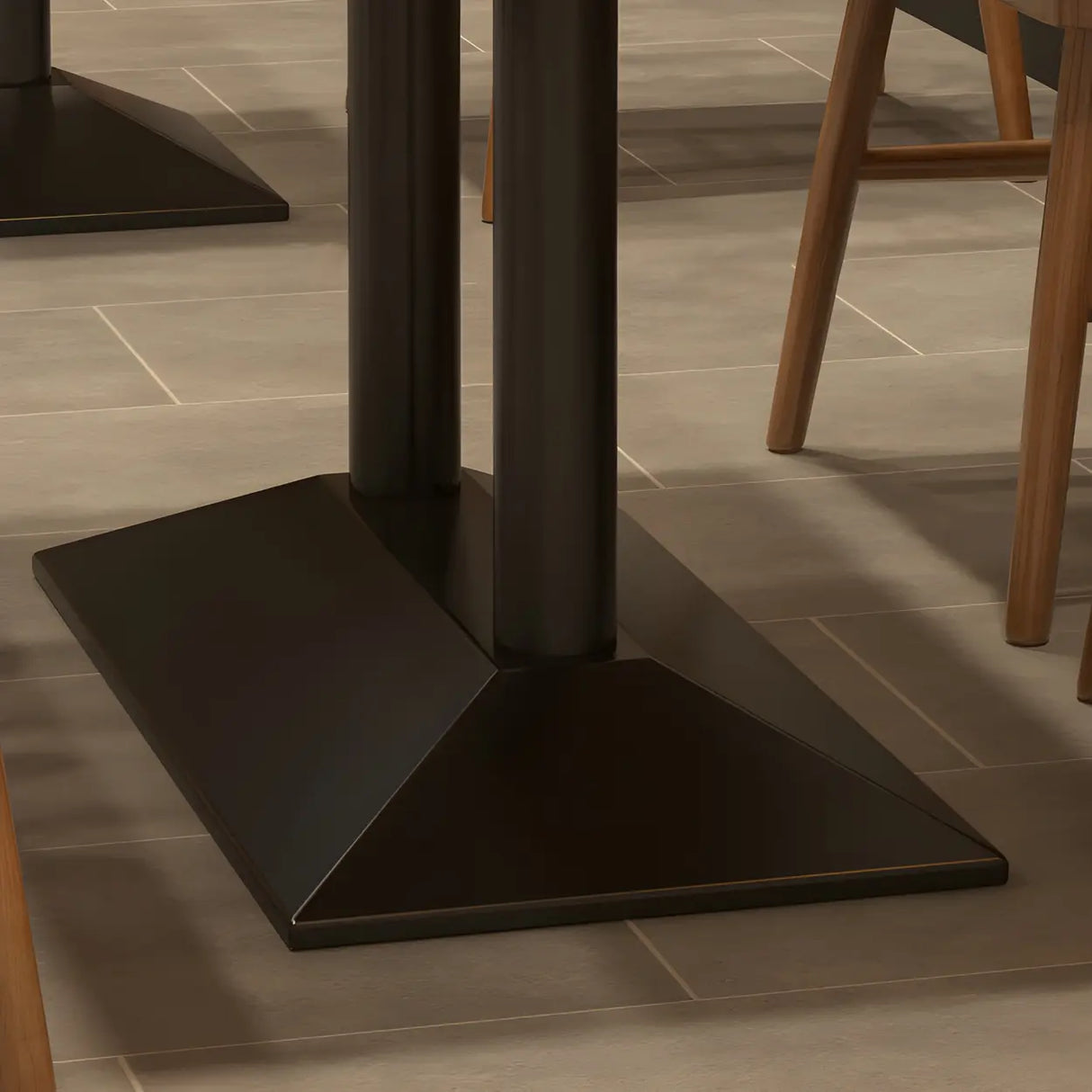 Industrial Rectangular Wood Brown Dining Table Image - 6