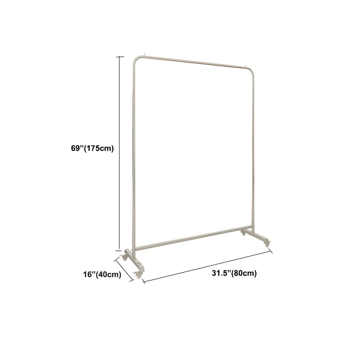 Industrial Silver Stainless Steel Coat Rack with Casters Image - 12