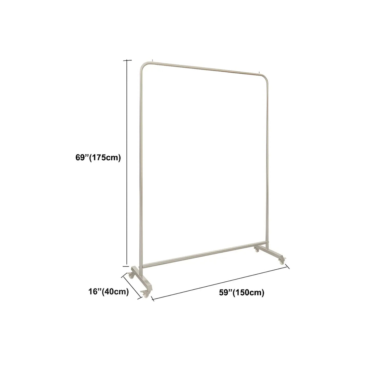 Industrial Silver Stainless Steel Coat Rack with Casters Image - 24