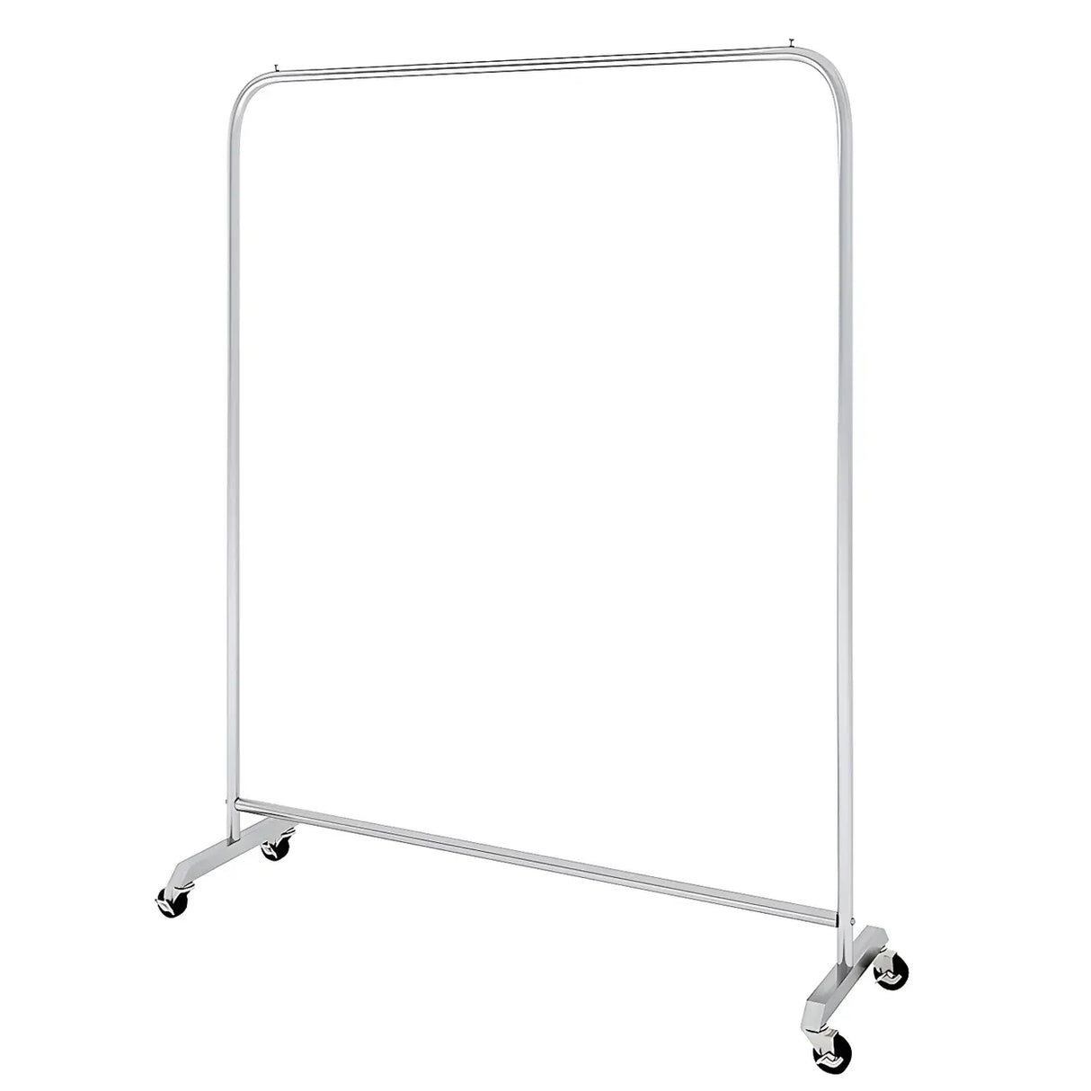 Industrial Silver Stainless Steel Coat Rack with Casters Image - 5