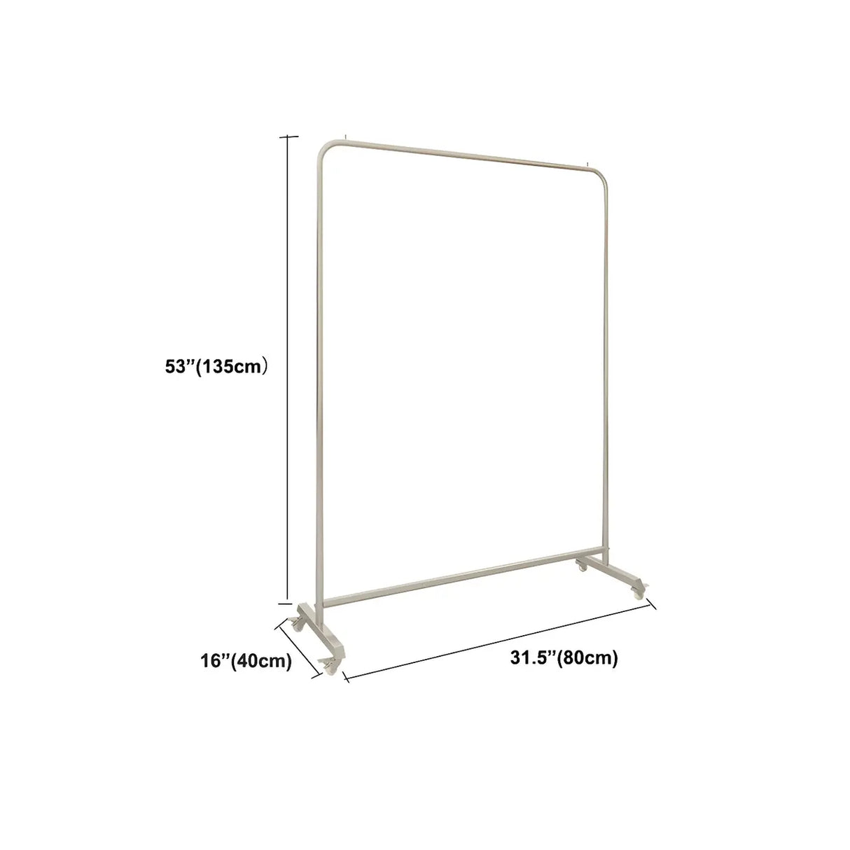 Industrial Silver Stainless Steel Coat Rack with Casters