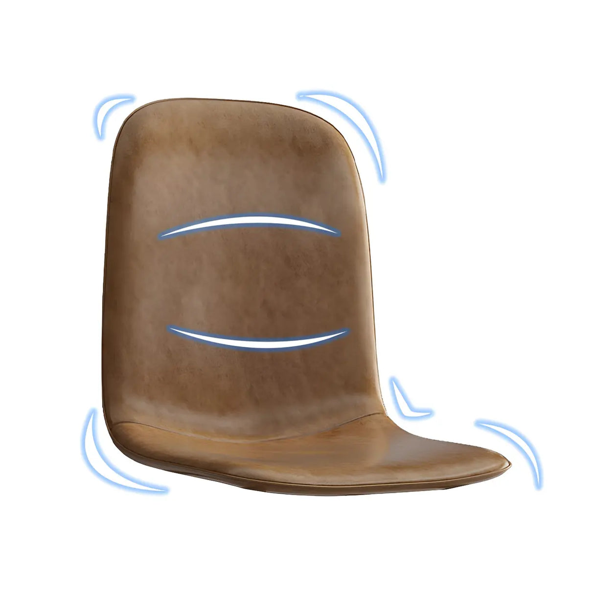 Industrial Solid Back Faux Leather Dining Side Chair Image - 10