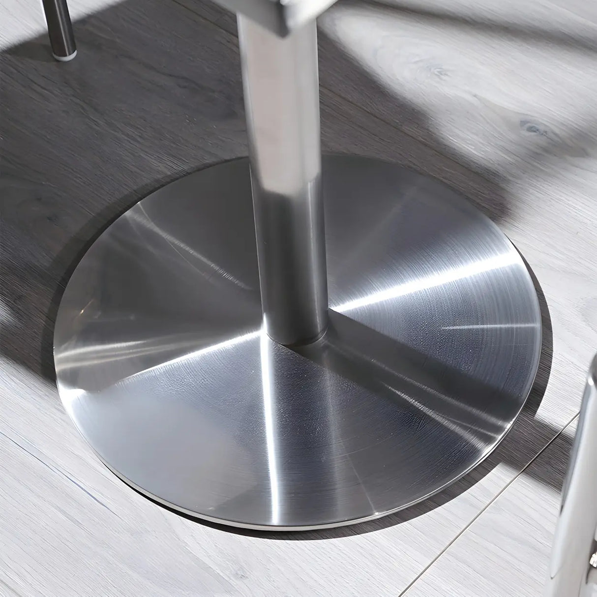 Industrial Square Stainless Steel Silver Dining Table Image - 8