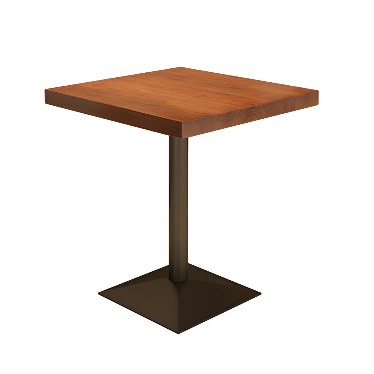 Industrial Square Wood Brown Scratch Resistant Dining Table Image - 10