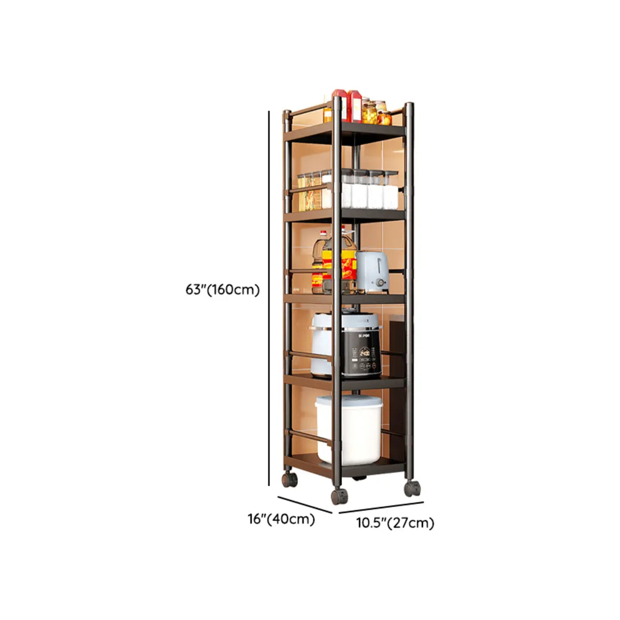 Industrial Stainless Steel Black Kitchen Display Cabinet Image - 47