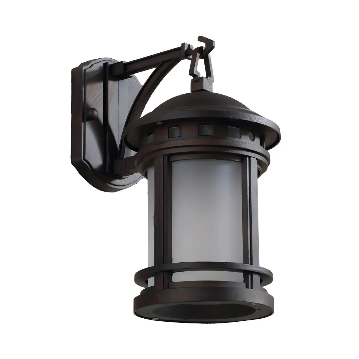 Industrial Style Black Outdoor Wall Lantern Sconce Image - 7