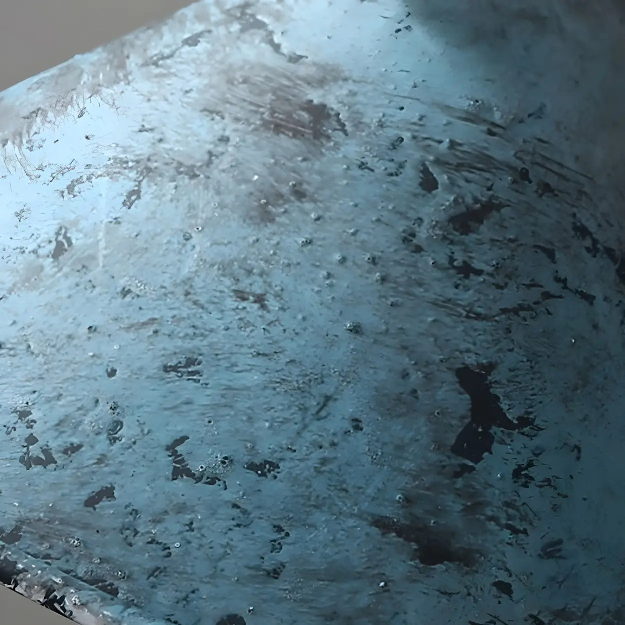 Industrial Vintage Distressed Cone Metal Pendant Light Image - 14