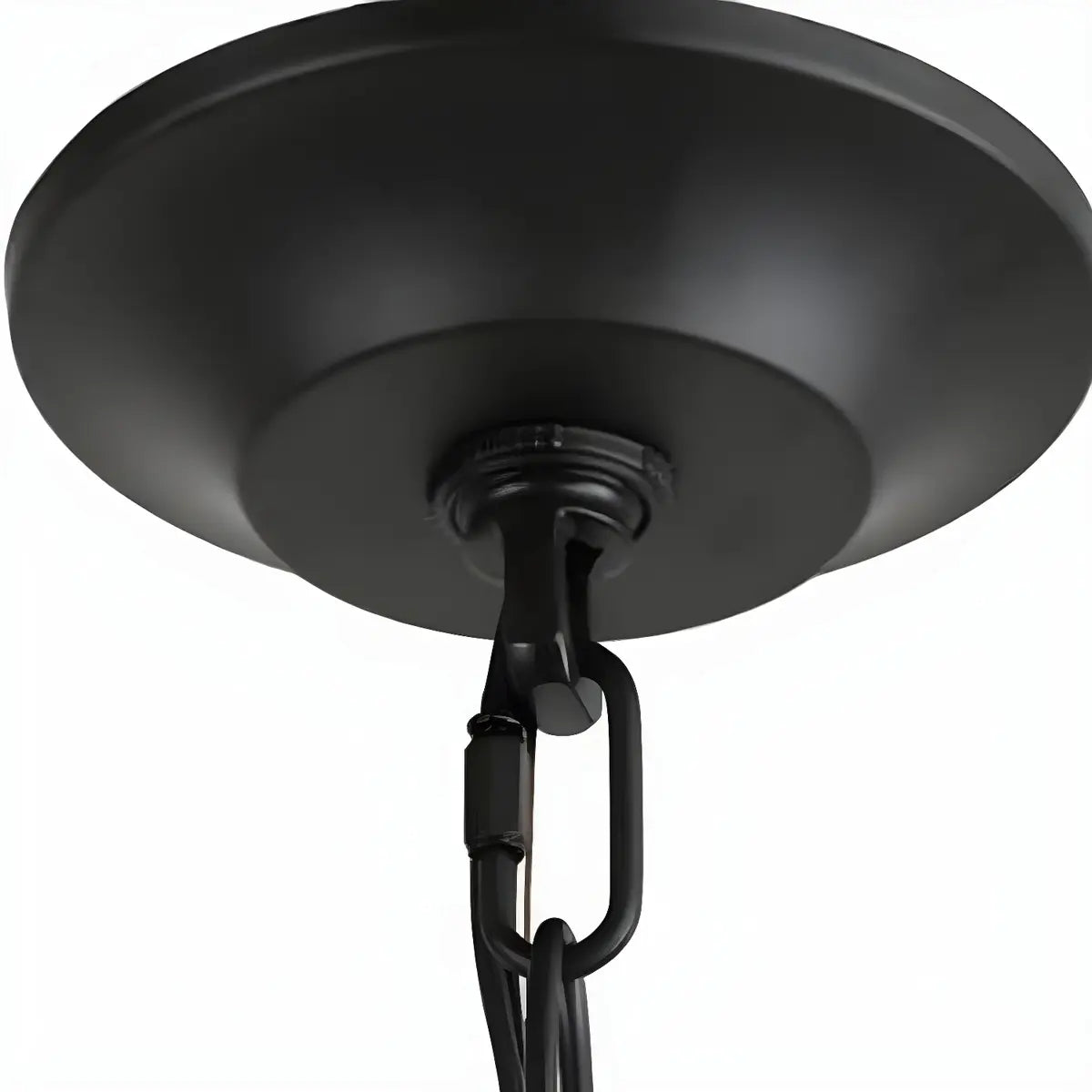 Iron Brown Sphere Candelabra Chain Foyer Chandelier Image - 11