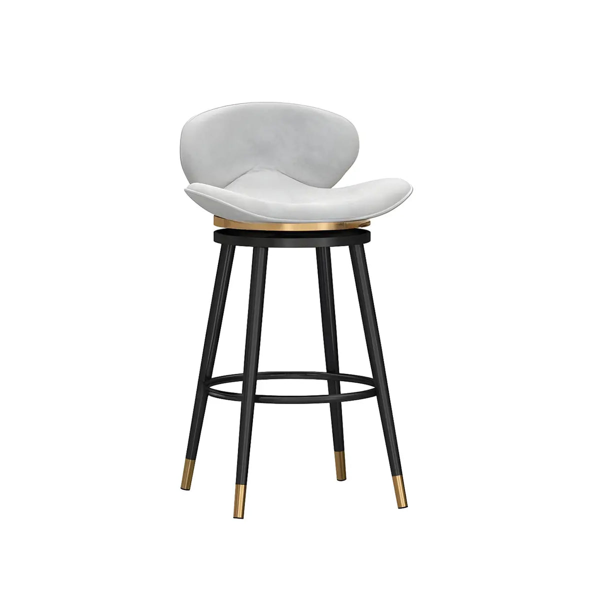 Iron Frame Curved Fabric Bucket Seating Bar Stools Image - 11