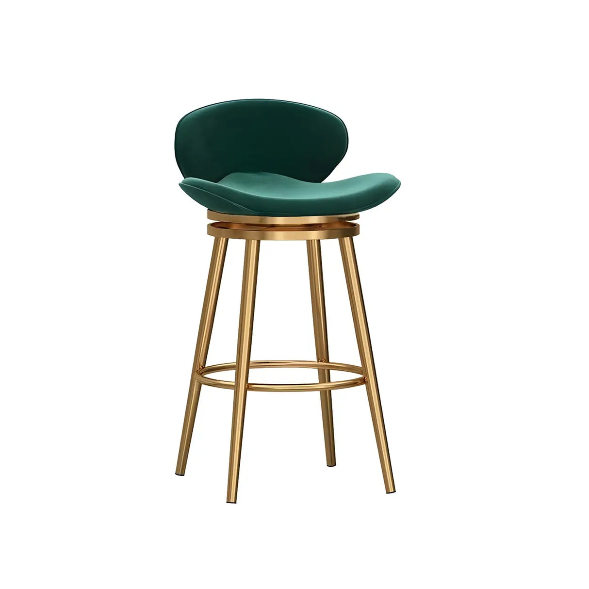 Iron Frame Curved Fabric Bucket Seating Bar Stools Image - 14