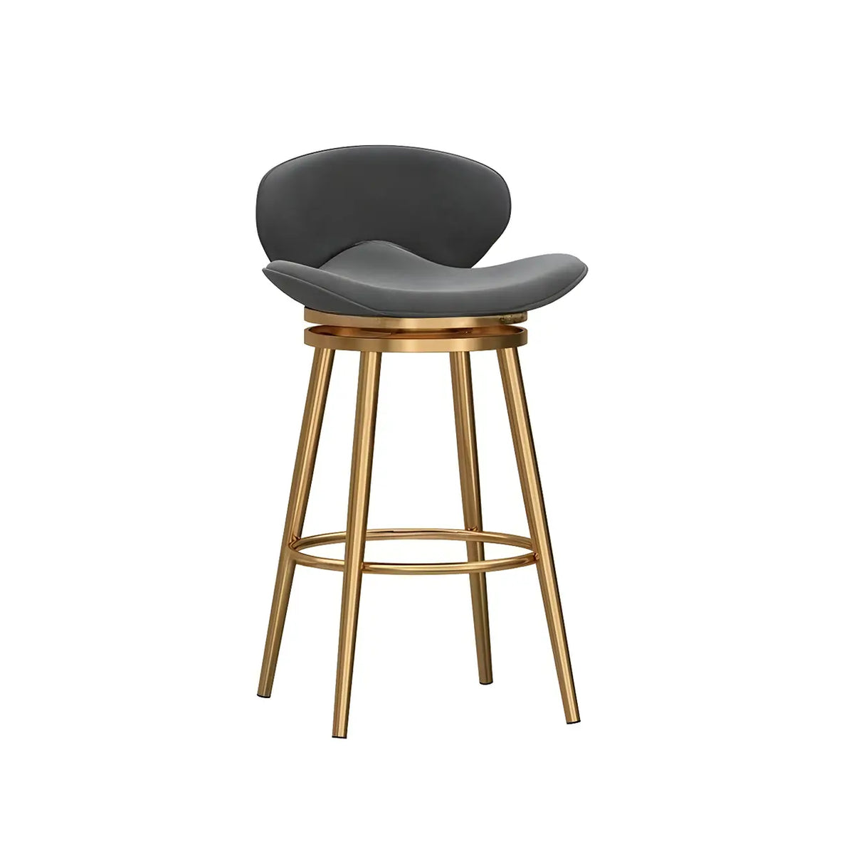 Iron Frame Curved Fabric Bucket Seating Bar Stools Image - 18