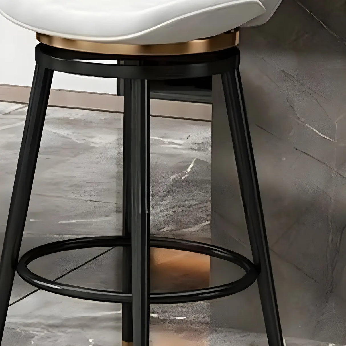 Iron Frame Curved Fabric Bucket Seating Bar Stools Image - 21