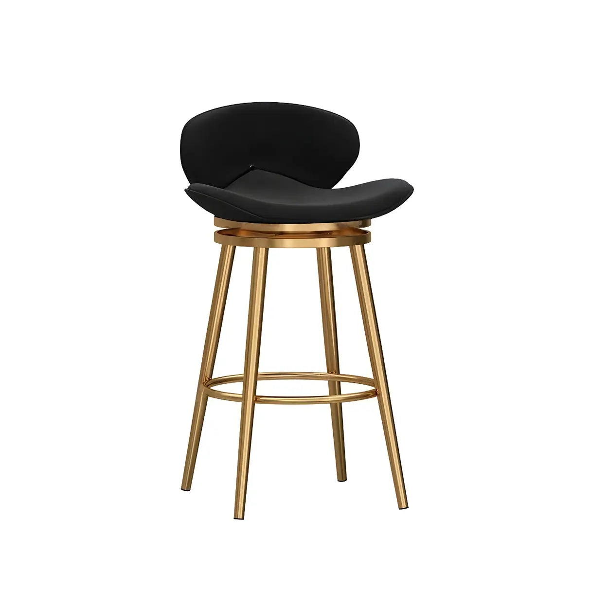 Iron Frame Curved Fabric Bucket Seating Bar Stools Image - 22