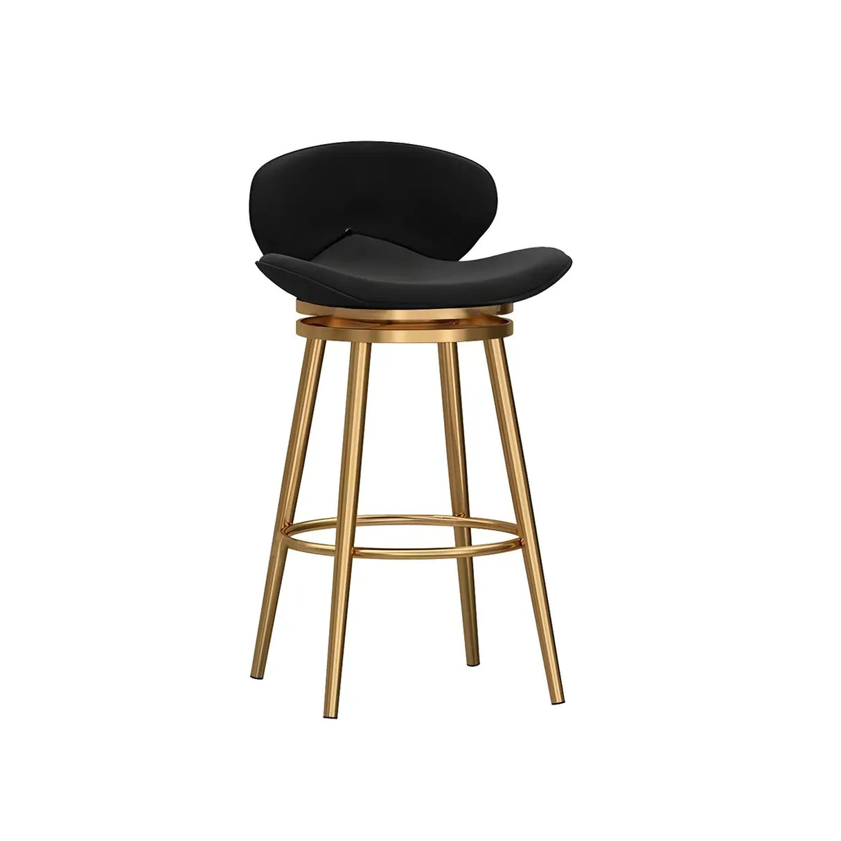 Iron Frame Curved Fabric Bucket Seating Bar Stools Image - 22