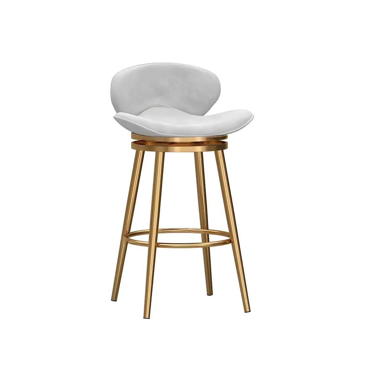 Iron Frame Curved Fabric Bucket Seating Bar Stools Image - 23