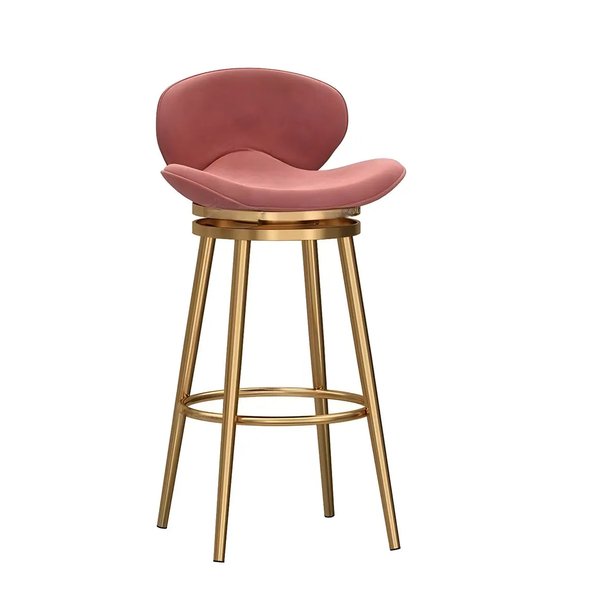 Iron Frame Curved Fabric Bucket Seating Bar Stools Image - 25