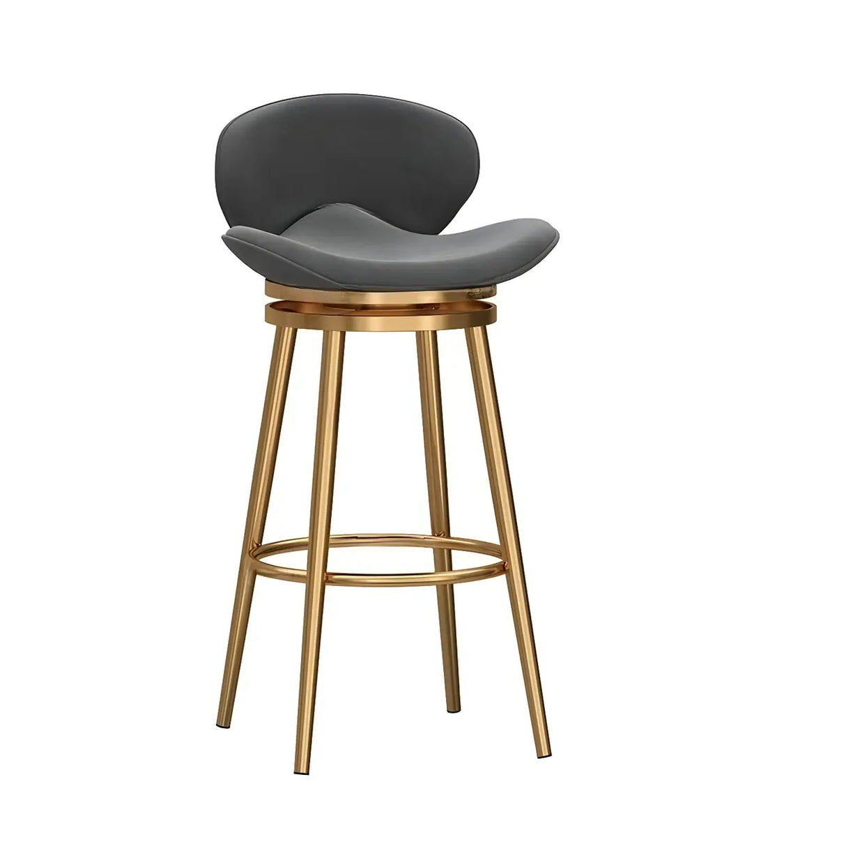 Iron Frame Curved Fabric Bucket Seating Bar Stools Image - 26