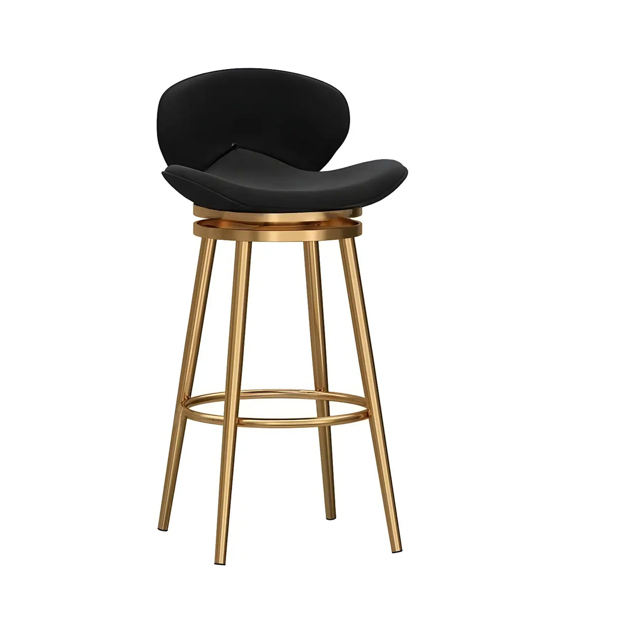 Iron Frame Curved Fabric Bucket Seating Bar Stools Image - 28