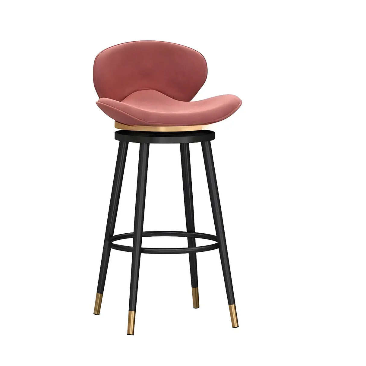 Iron Frame Curved Fabric Bucket Seating Bar Stools Image - 31