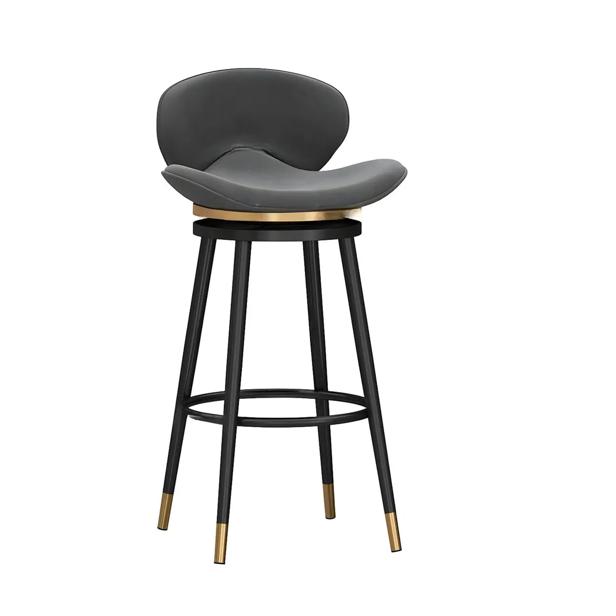 Iron Frame Curved Fabric Bucket Seating Bar Stools Image - 32