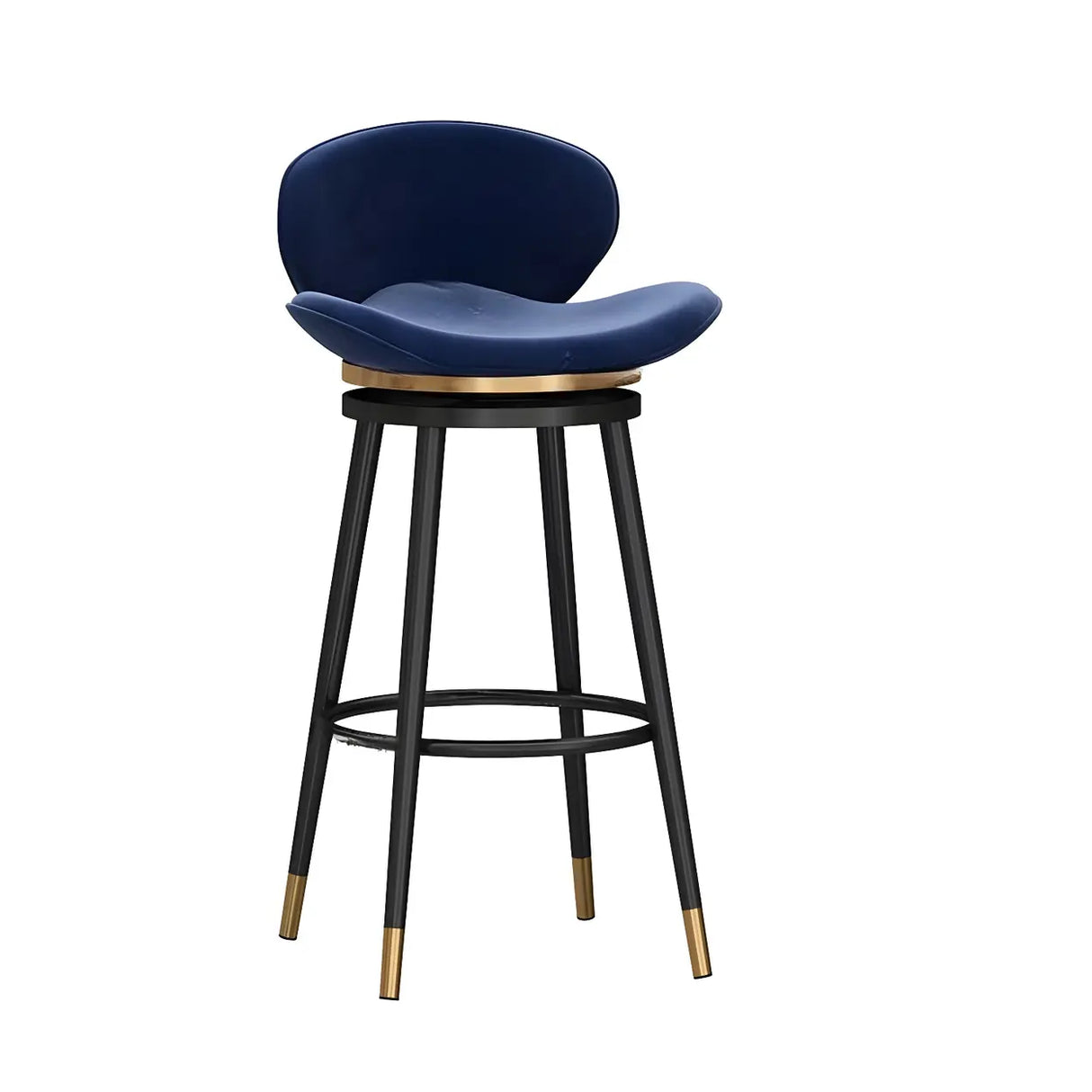 Iron Frame Curved Fabric Bucket Seating Bar Stools Image - 33