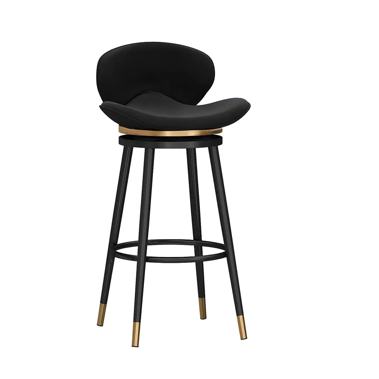 Iron Frame Curved Fabric Bucket Seating Bar Stools Image - 34