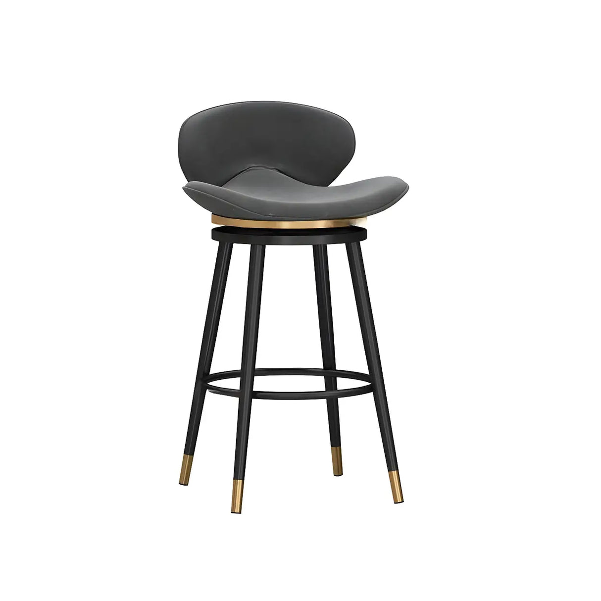 Iron Frame Curved Fabric Bucket Seating Bar Stools Image - 5