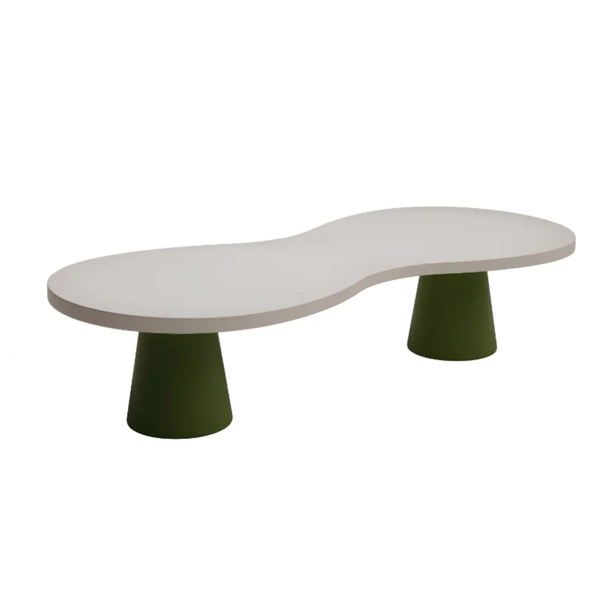 Irregular Shape White Wooden Kids Desk for Multi-Person Image - 2