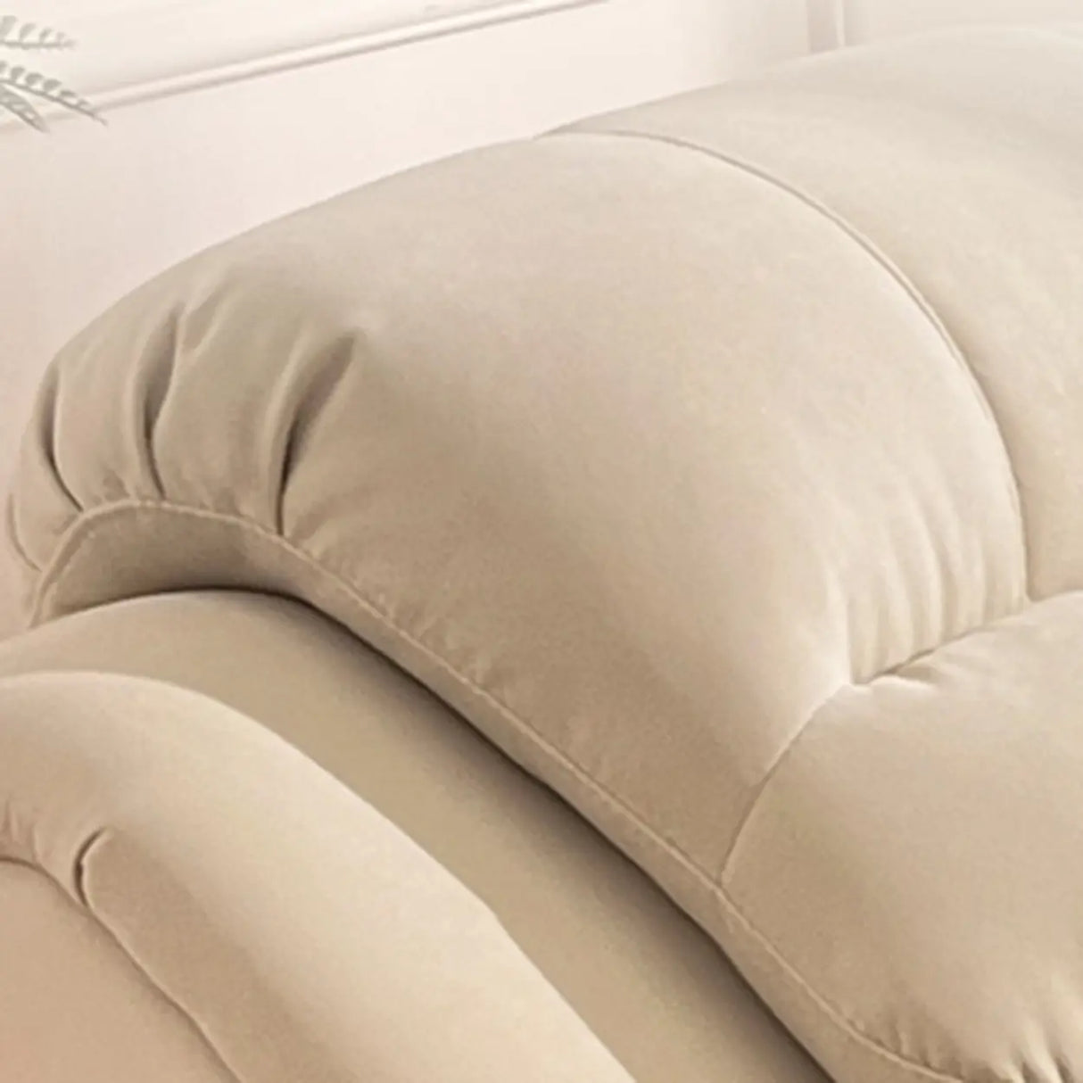 Ivory Electric Cushioned Recliner Storage Chaise Sofa Image - 6