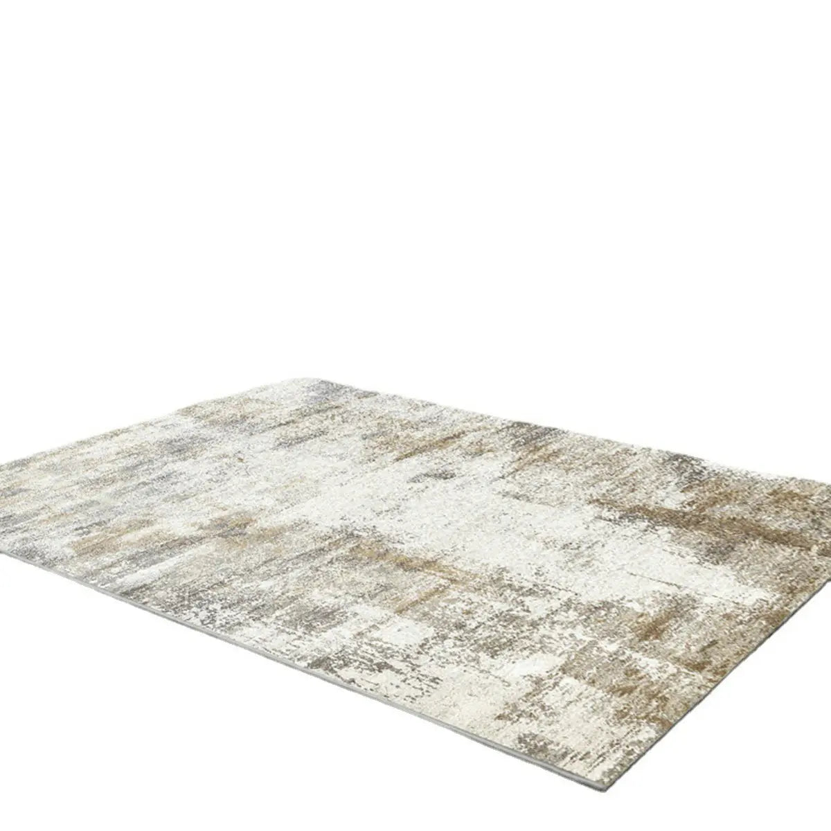 Ivory Modern Abstract Textured Rectangular Area Rug Image - 9